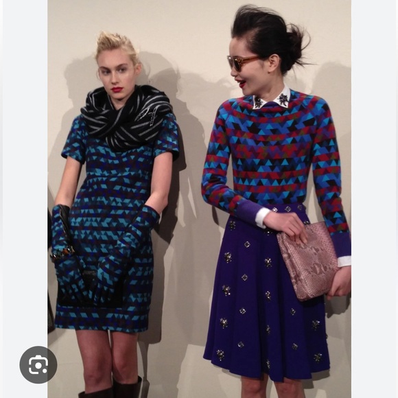 J.Crew Collection Stained Glassass Wool Dress 0 - Picture 3 of 3